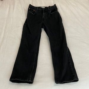 Abercrombie & Fitch Ankle Straight ultra high rise black jeans - 24 short